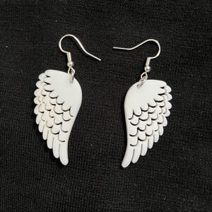 Acrylic angel wing earrings
